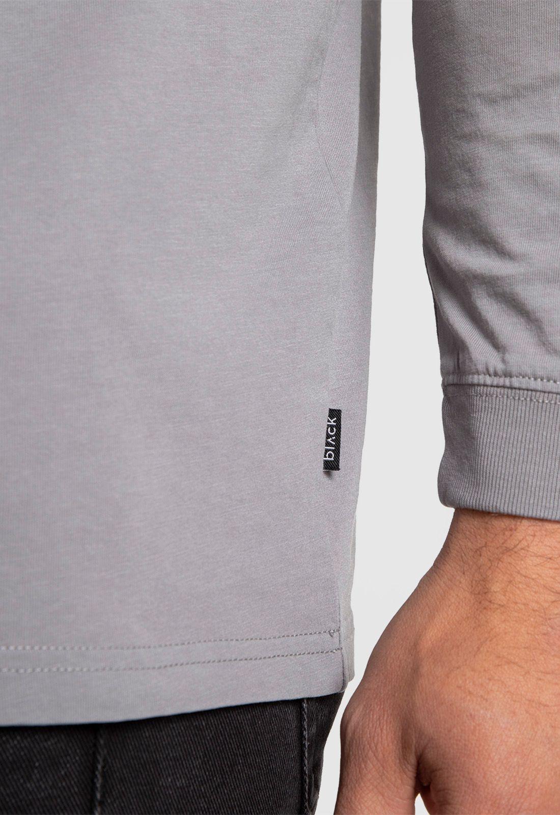 Polera Manga Larga Garment Dye Gris Claro Black Bubba-3