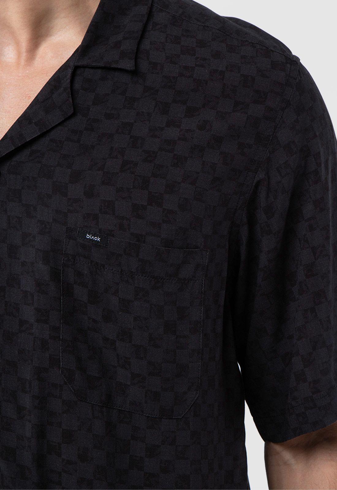 Camisa Viscosa Dark Vichy Black Bubba-3
