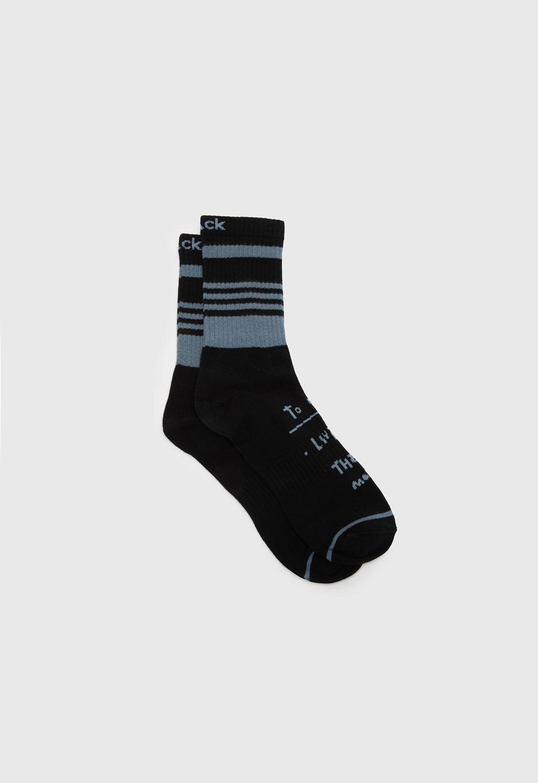 Calcetin Largo Performance Gris Black Bubba-1