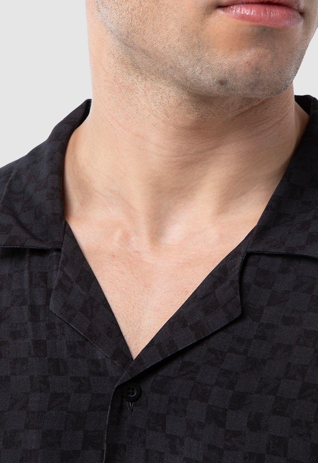 Camisa Viscosa Dark Vichy Black Bubba-4