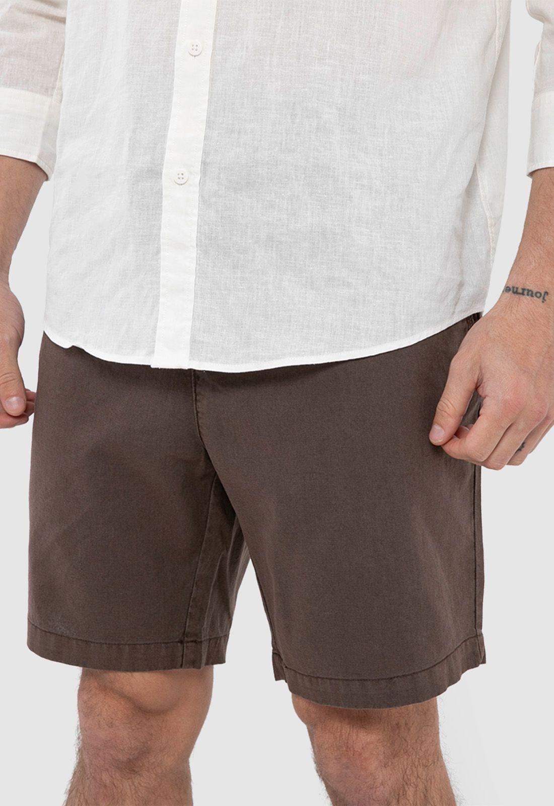 Short Lino Algodón Mokka Black Bubba-0
