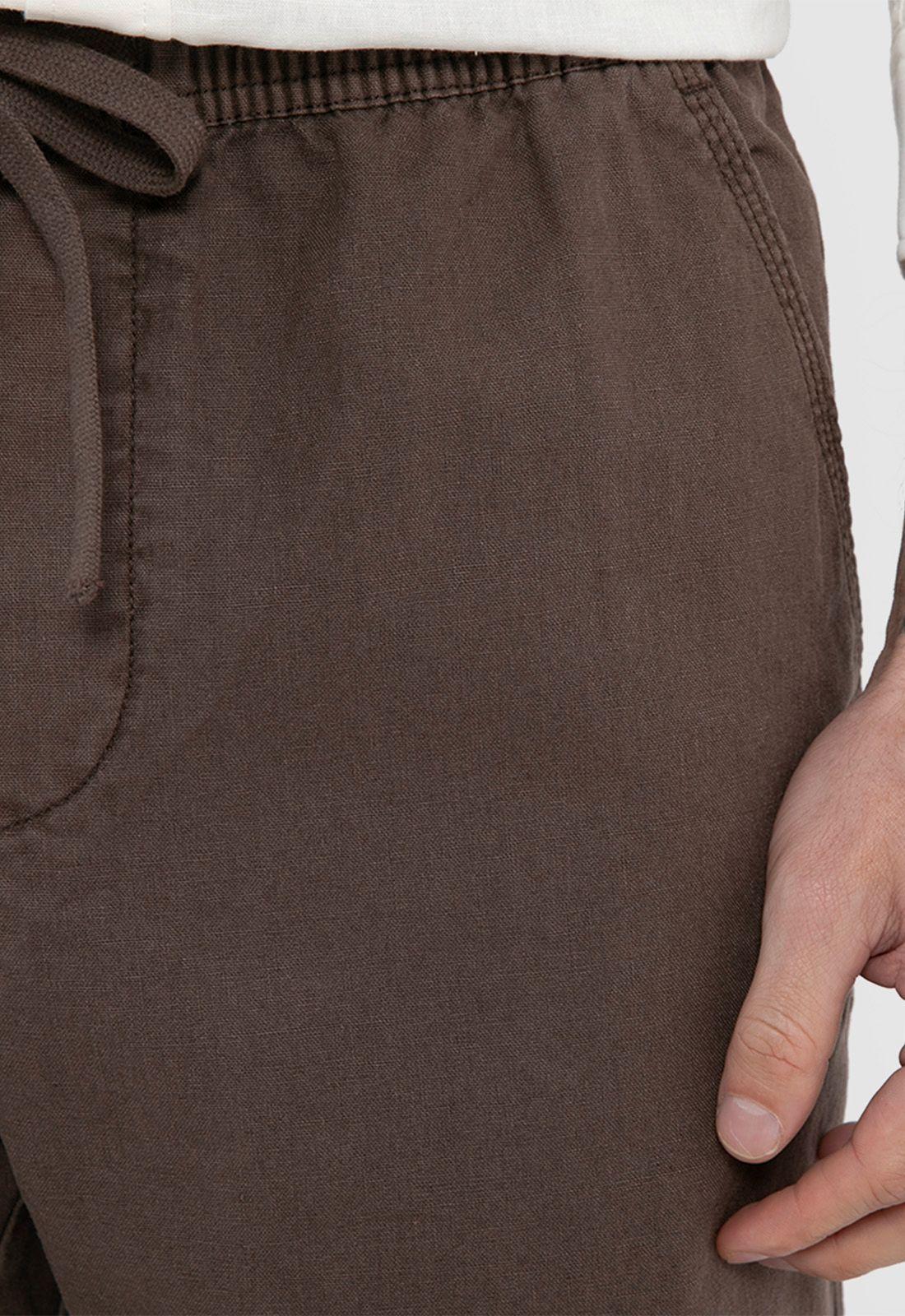 Short Lino Algodón Mokka Black Bubba-2