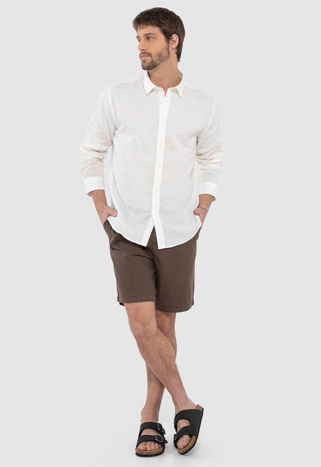 Short Lino Algodón Mokka Black Bubba-5