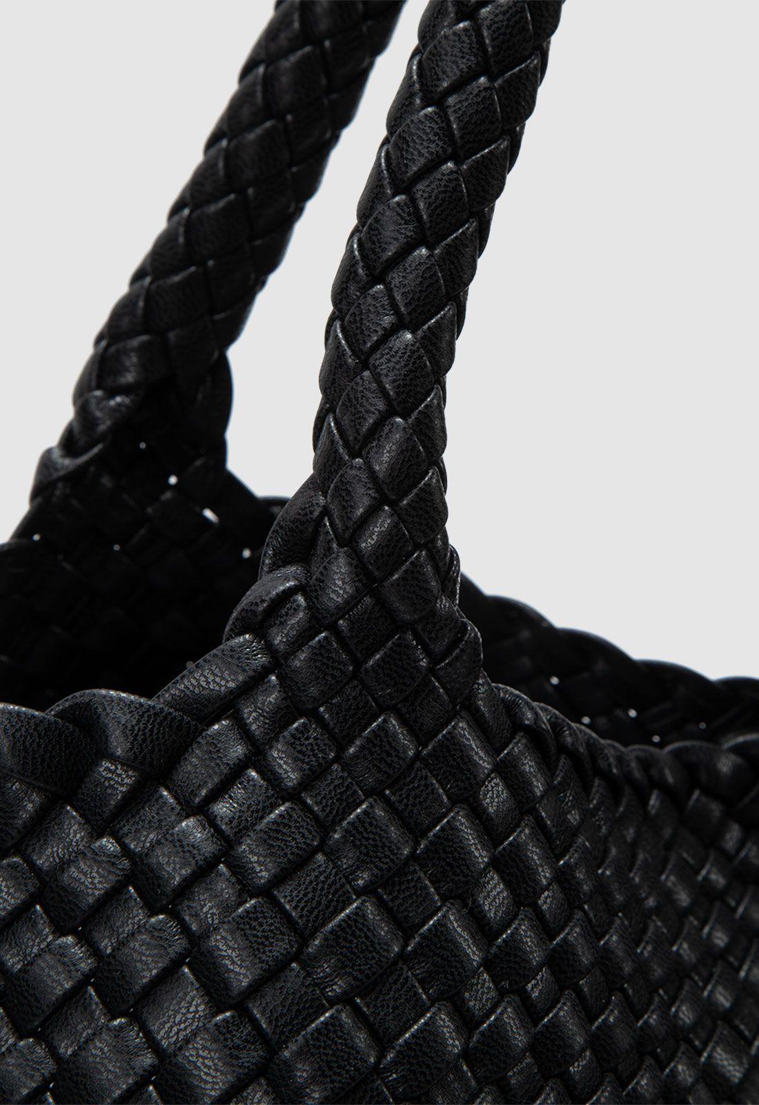 Bolso Tote Braids Black Black Bubba-4