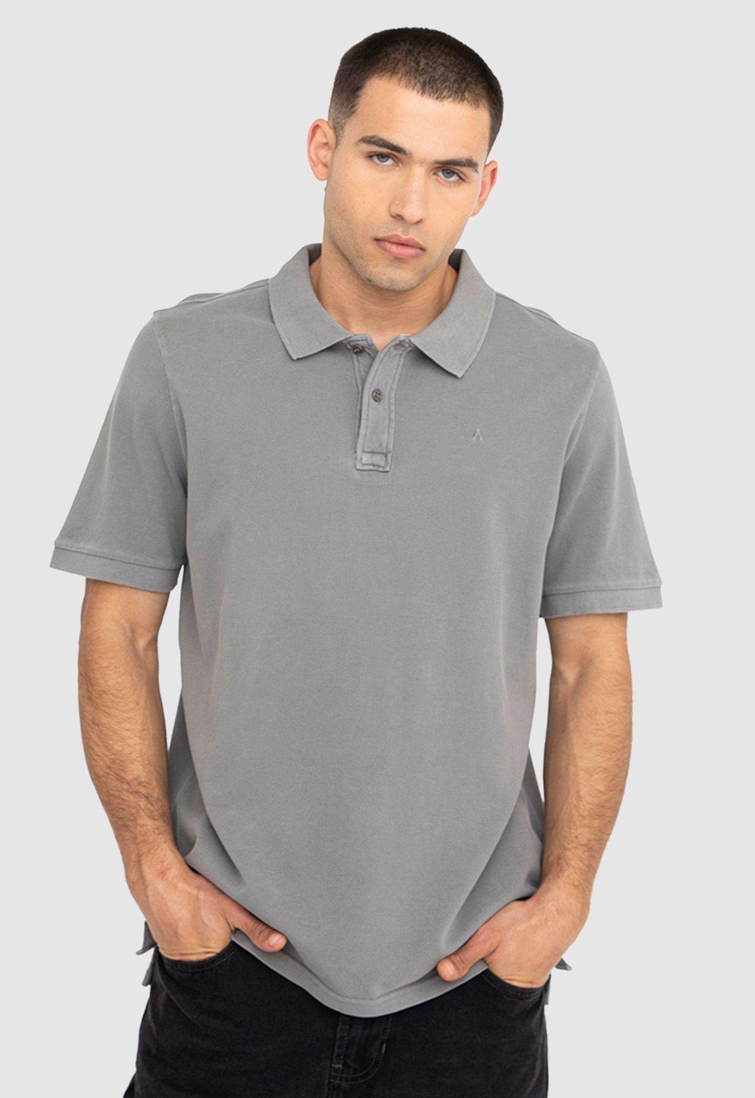 Polera Polo Pique Gris Claro Black Bubba-0