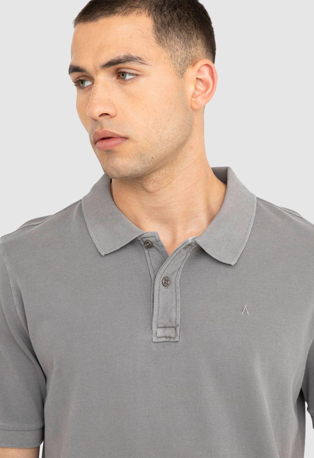 Polera Polo Pique Gris Claro Black Bubba-1