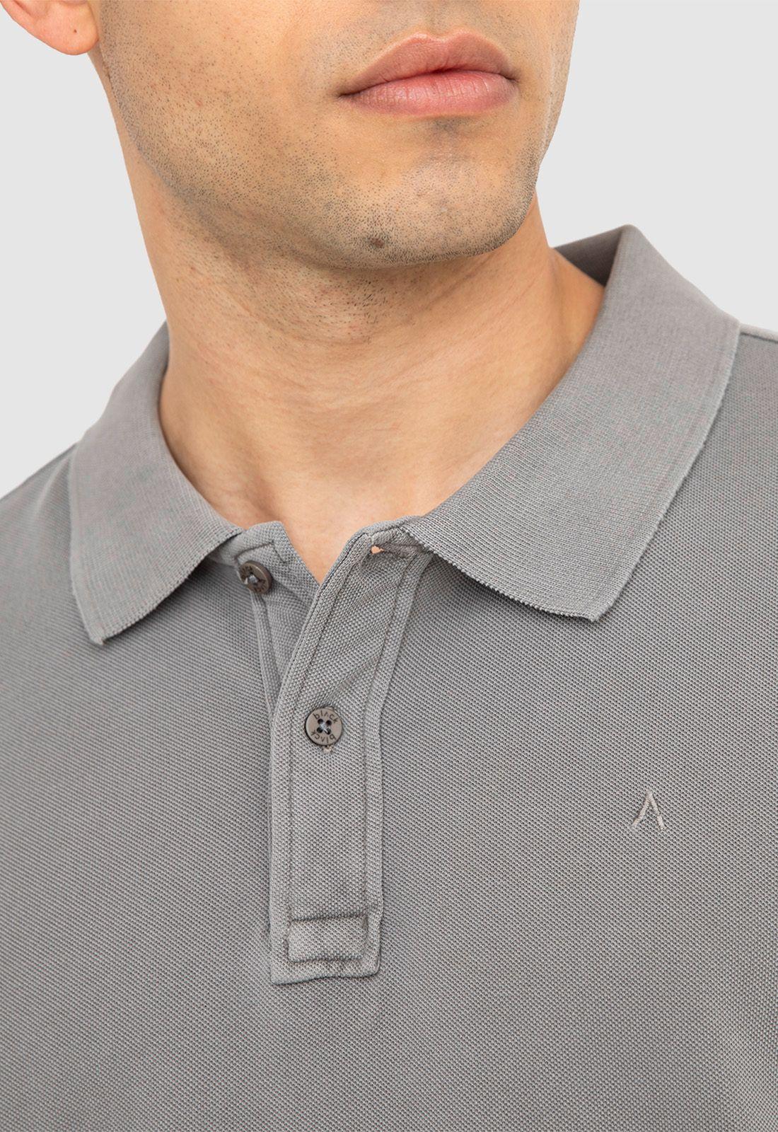 Polera Polo Pique Gris Claro Black Bubba-2