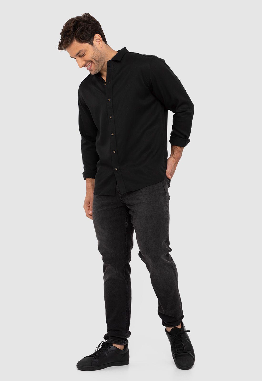Camisa Soft Manga Larga Black Black Bubba-5
