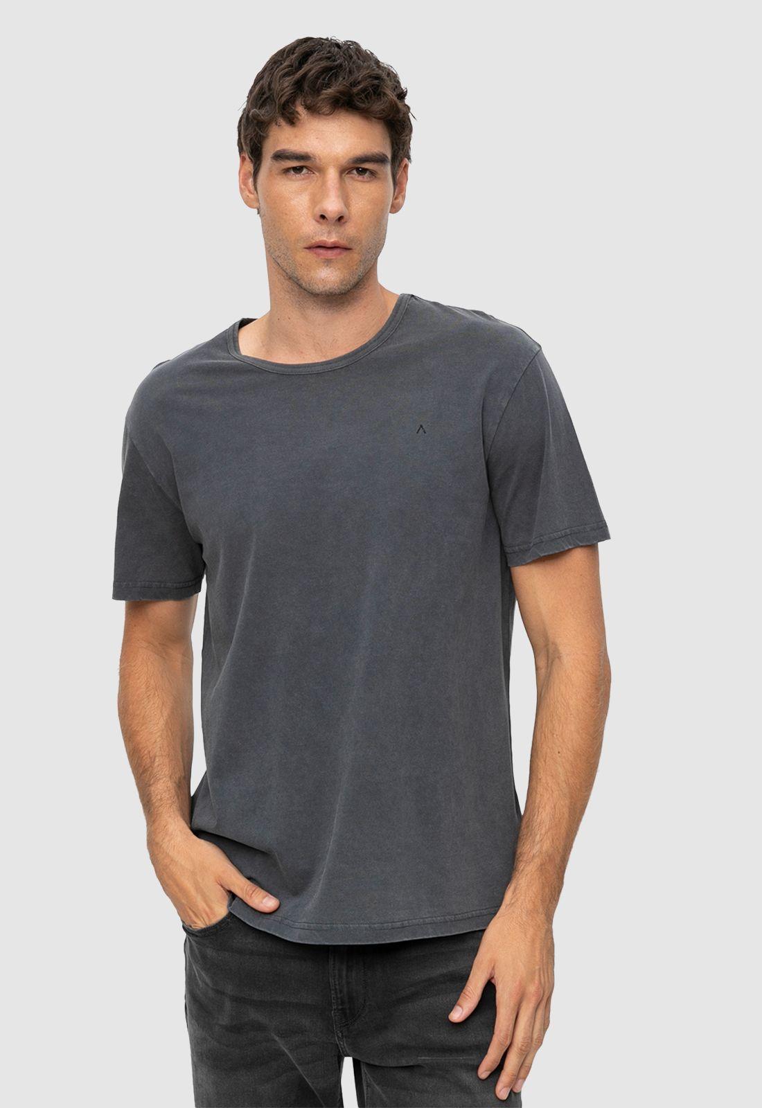 Polera Garment Dye Gris Black Bubba-0