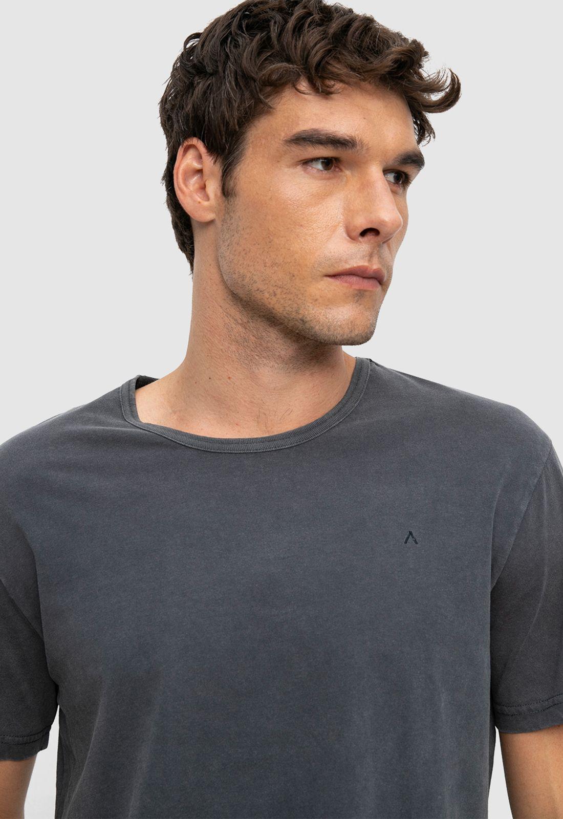 Polera Garment Dye Gris Black Bubba-1