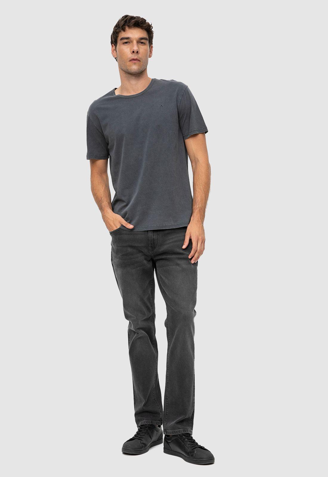 Polera Garment Dye Gris Black Bubba-4