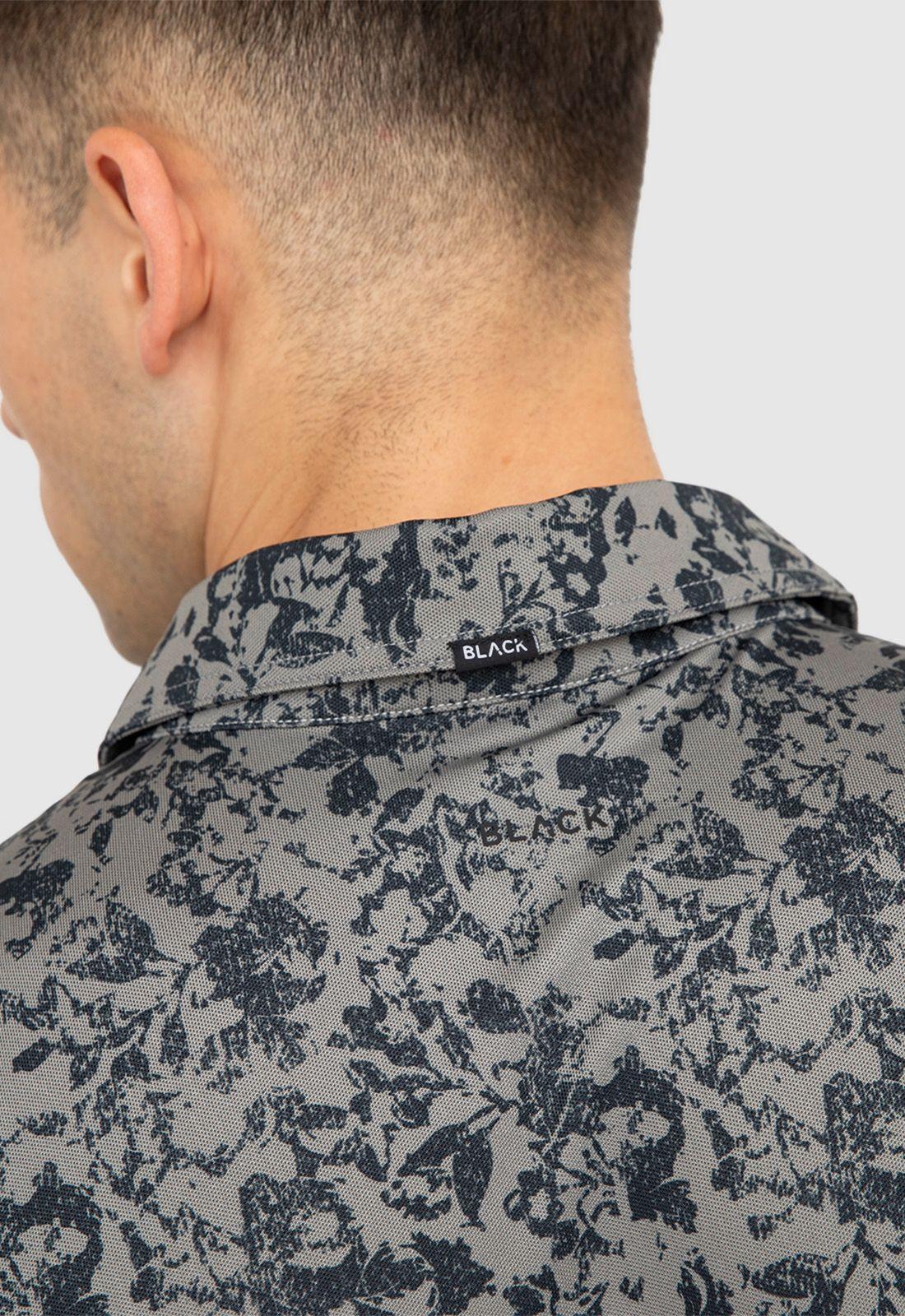 Polera Golf Gris Oscuro Black Bubba-2