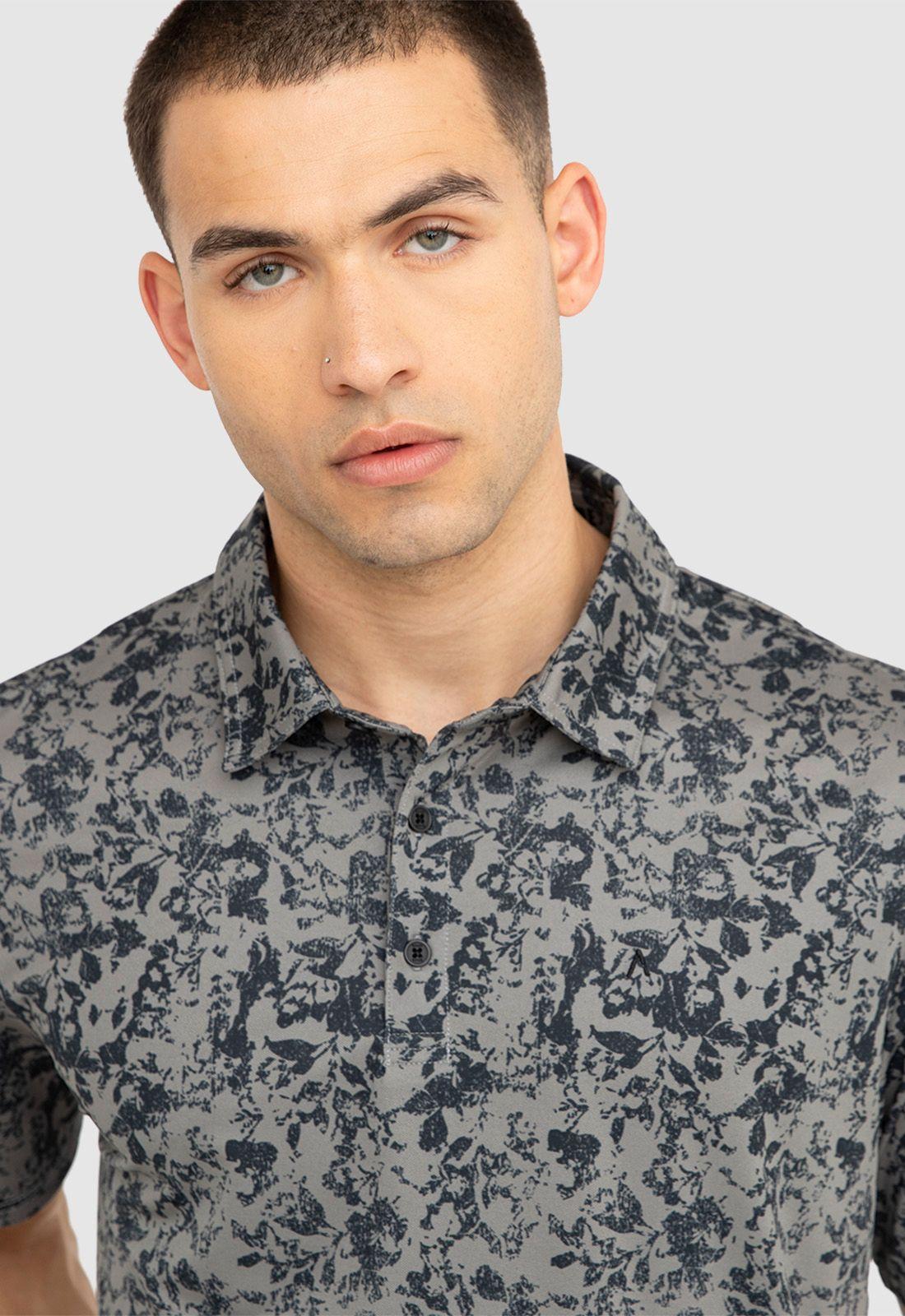 Polera Golf Gris Oscuro Black Bubba-3