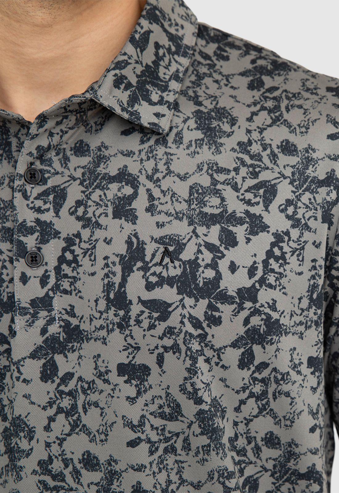 Polera Golf Gris Oscuro Black Bubba-4