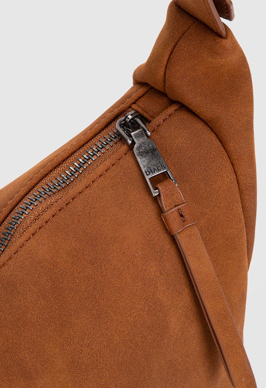 Cartera Suede Camel Black Bubba-3