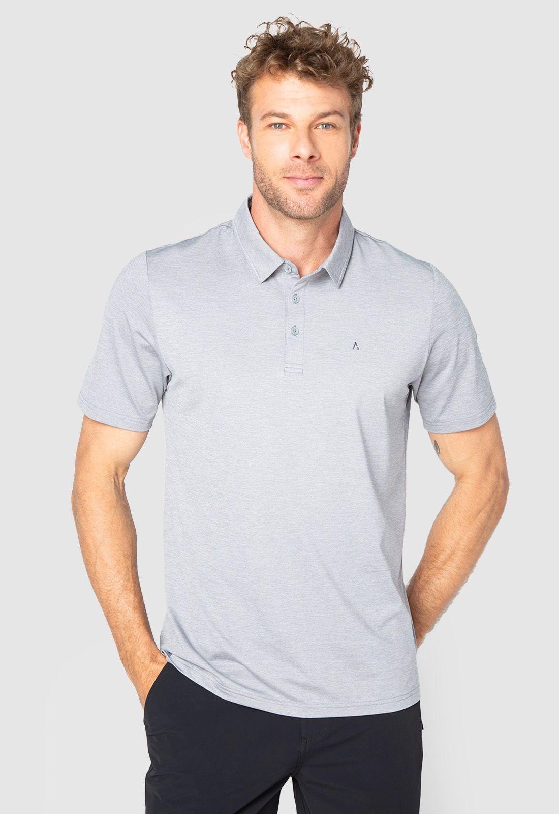 Polera Tech Golf Light Grey Black Bubba-0