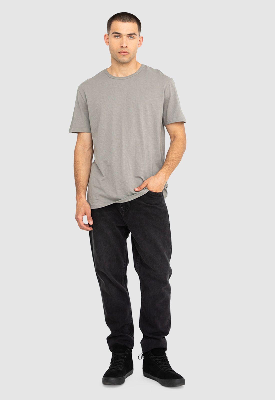 Polera Slub Cotton Gris Black Bubba-4