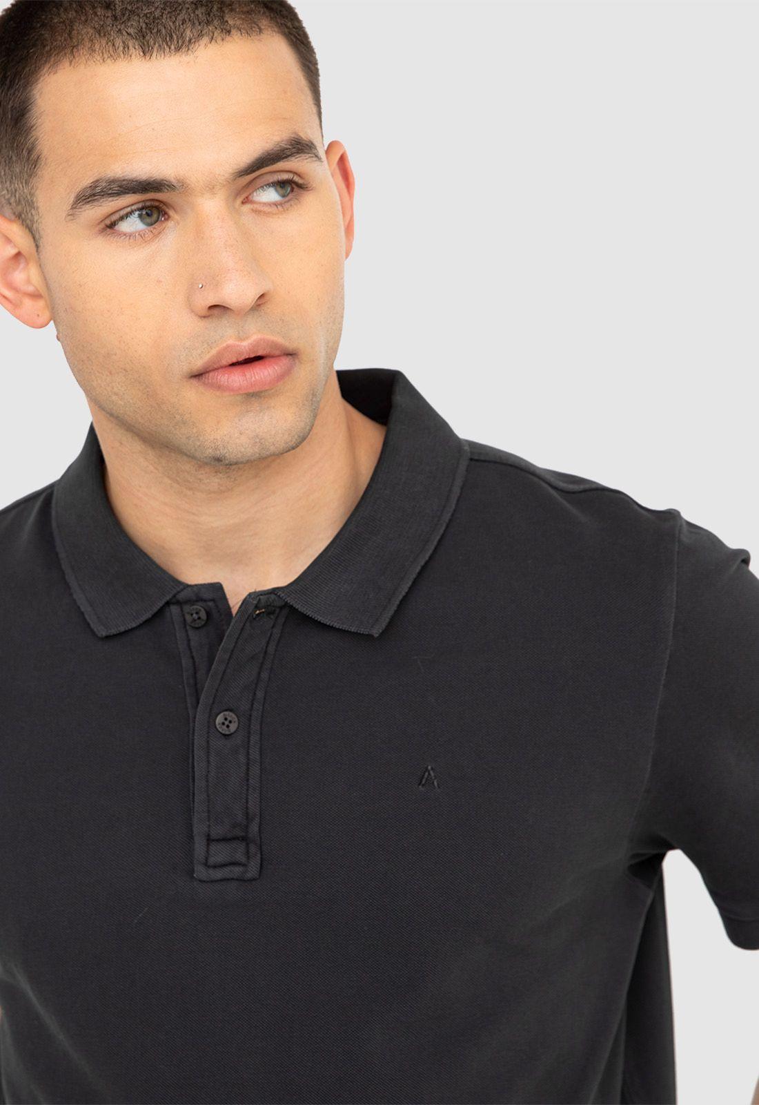 Polera Polo Pique Gris Oscuro Black Bubba-2