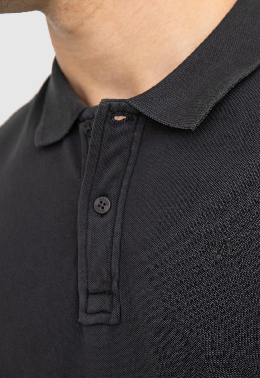 Polera Polo Pique Gris Oscuro Black Bubba-3
