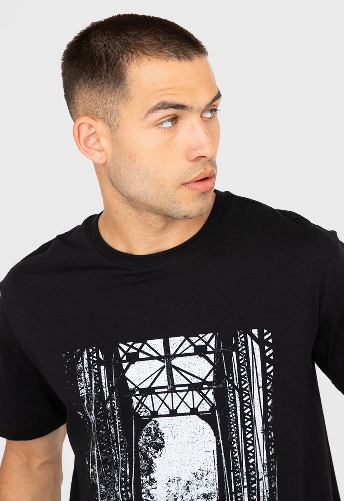 Polera On Tour Chicago Black Black Bubba-3