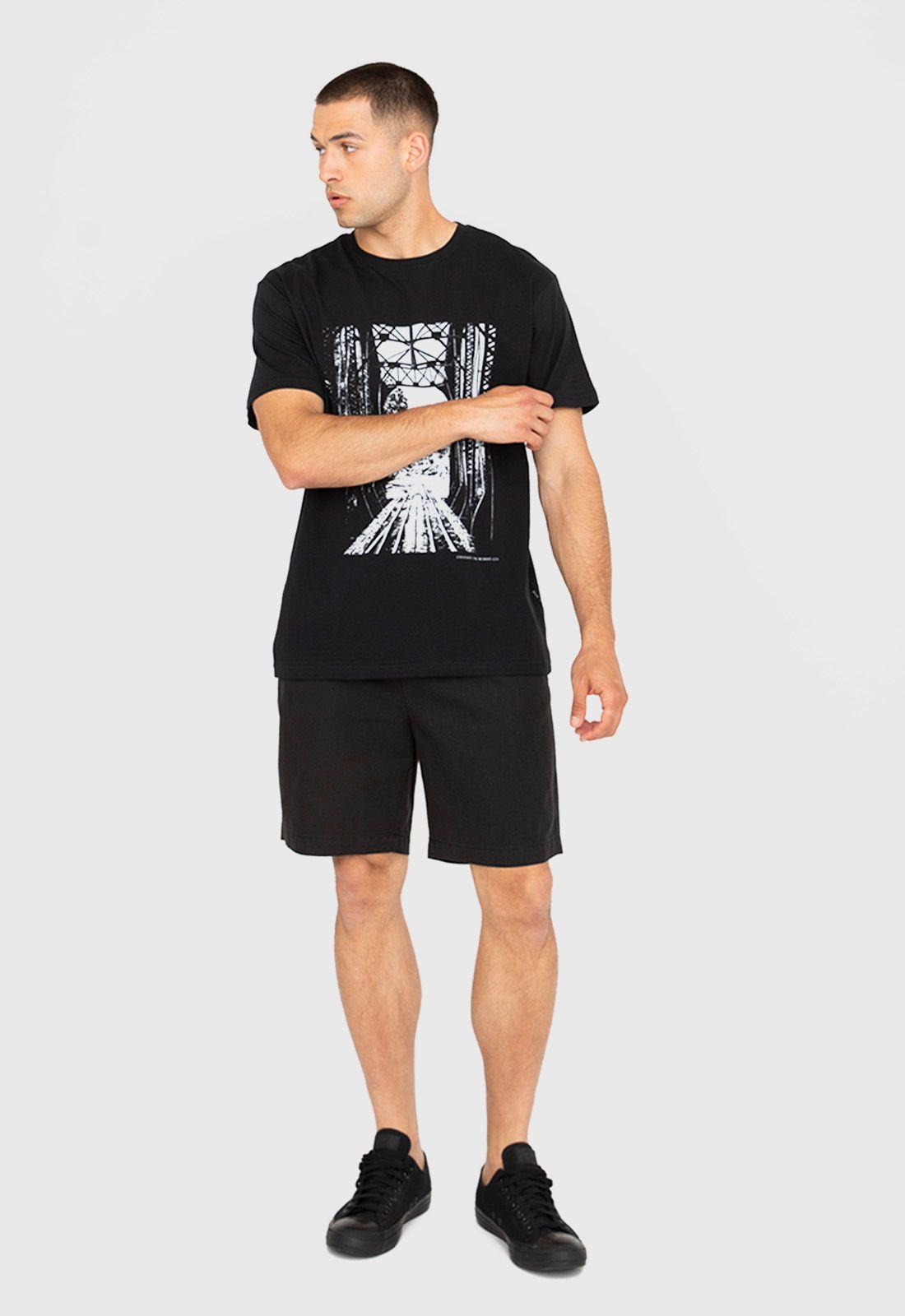 Polera On Tour Chicago Black Black Bubba-5