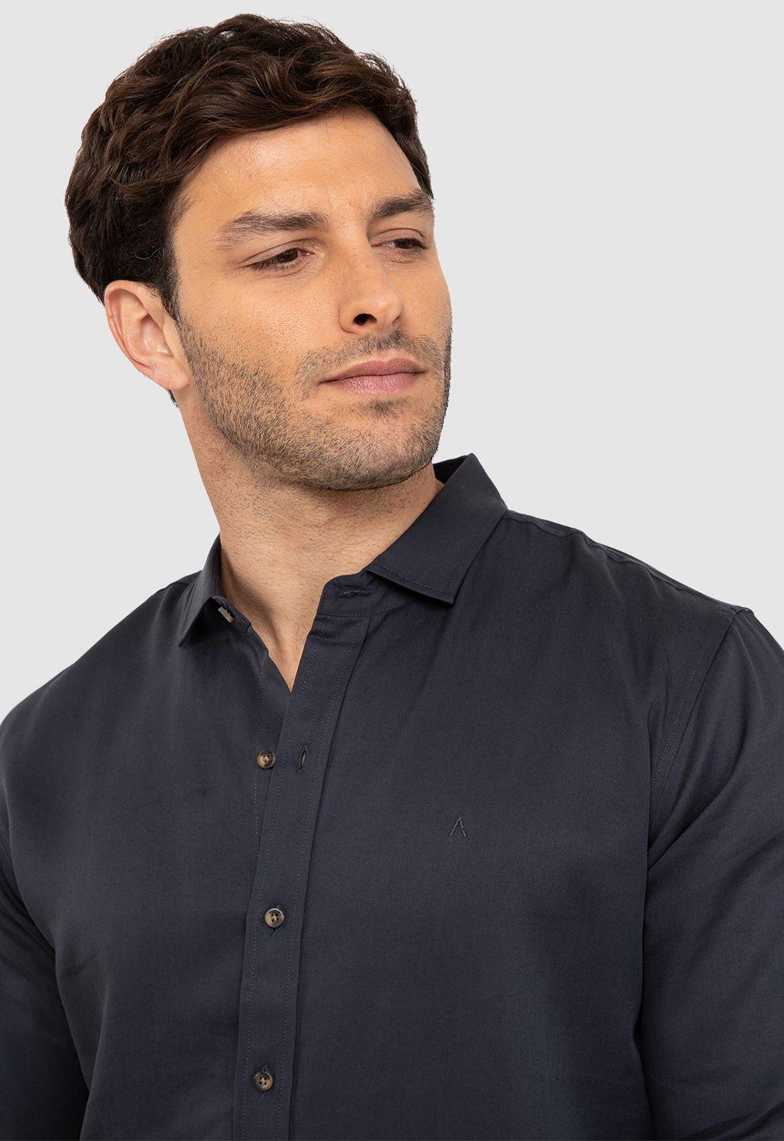 Camisa Soft Manga Larga Dark Grey Black Bubba-2