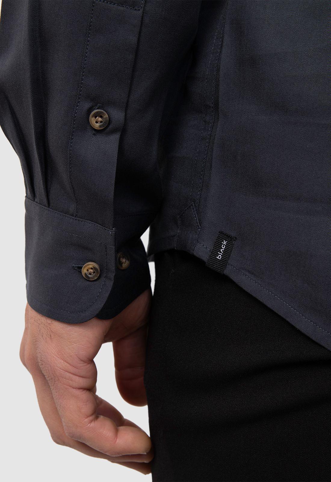 Camisa Soft Manga Larga Dark Grey Black Bubba-4