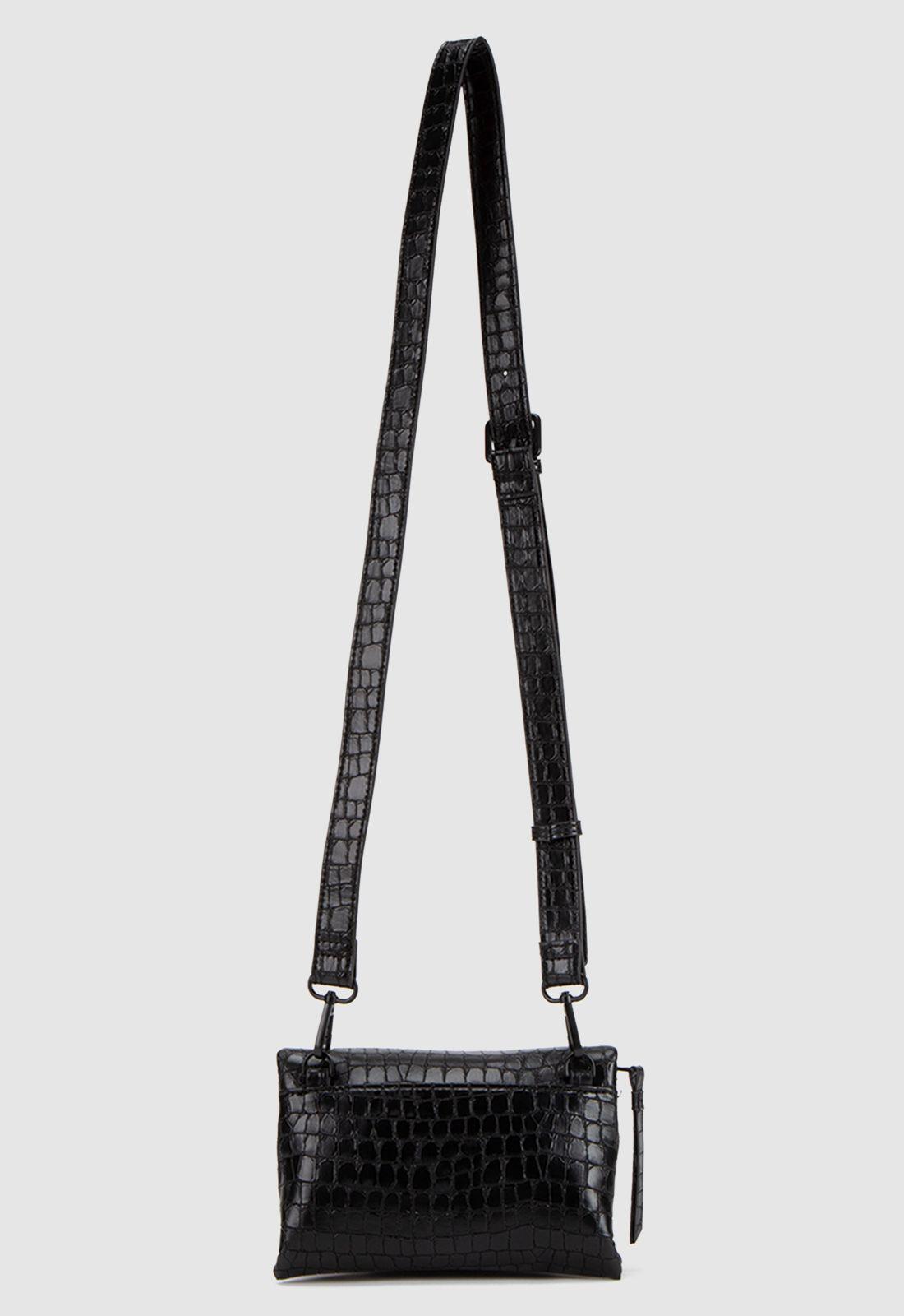 Cartera Caiman Black Mini Black Bubba-2