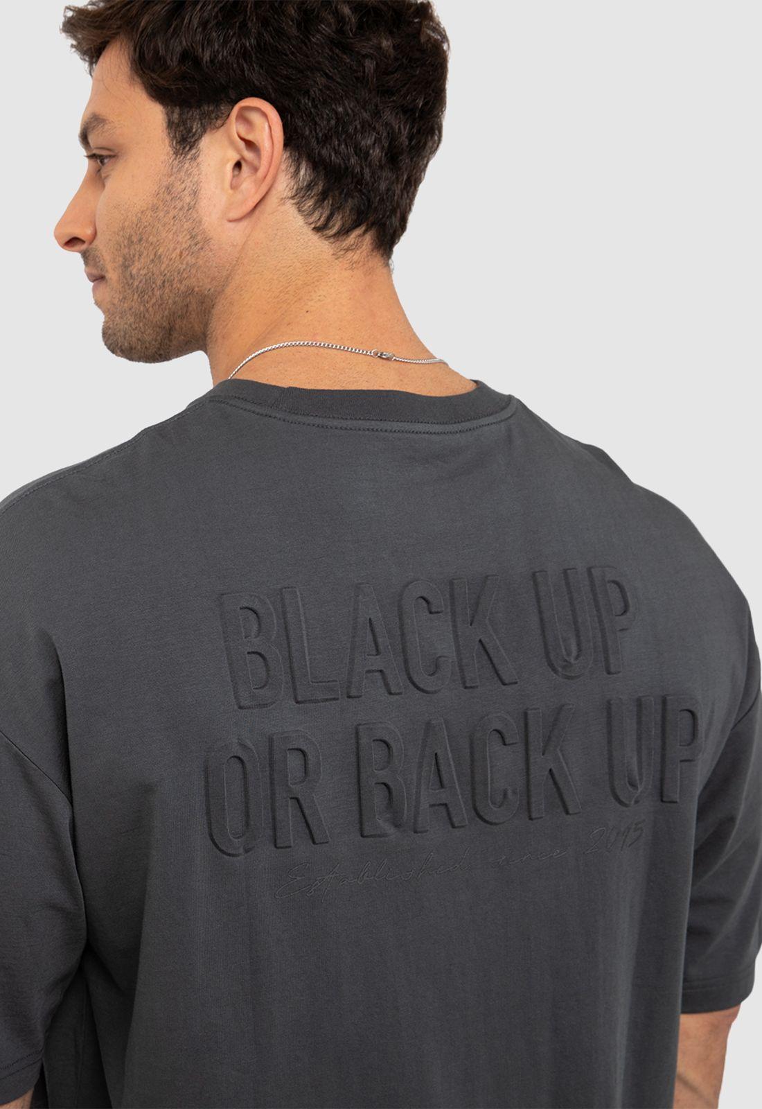 Polera Soho Statement Dark Grey Black Bubba-2
