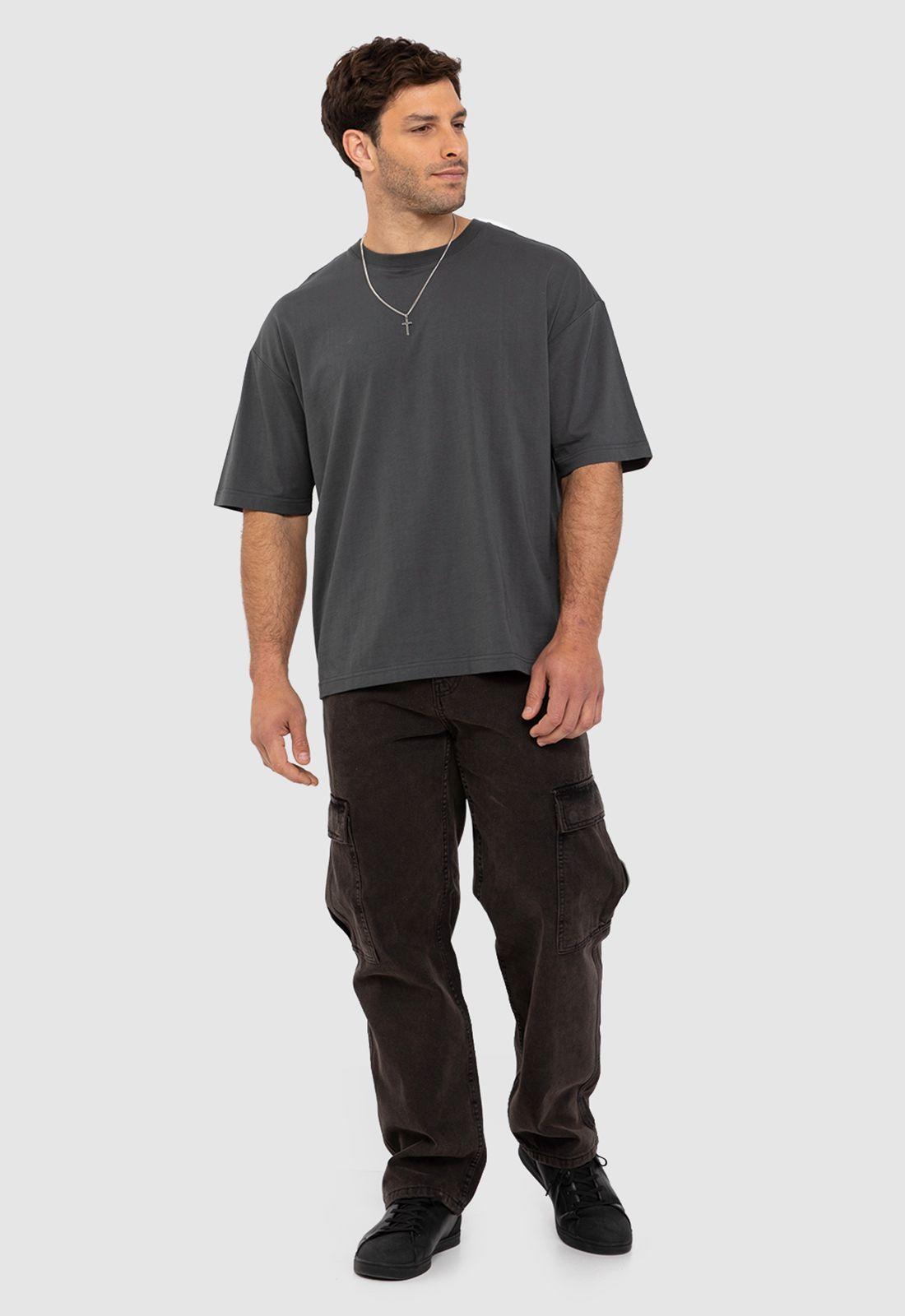 Polera Soho Statement Dark Grey Black Bubba-5