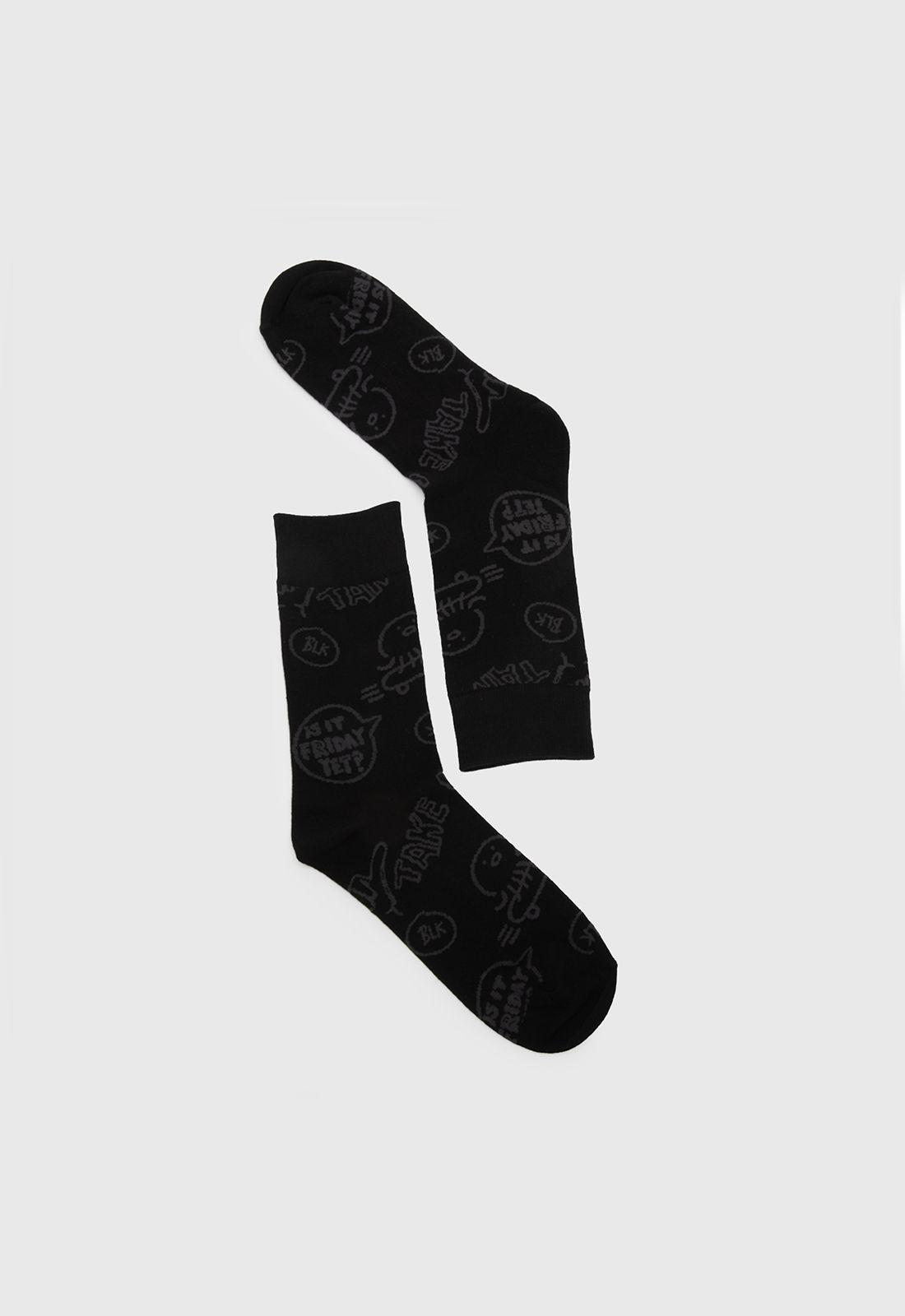 Calcetin Largo Blk Negro Black Bubba-0