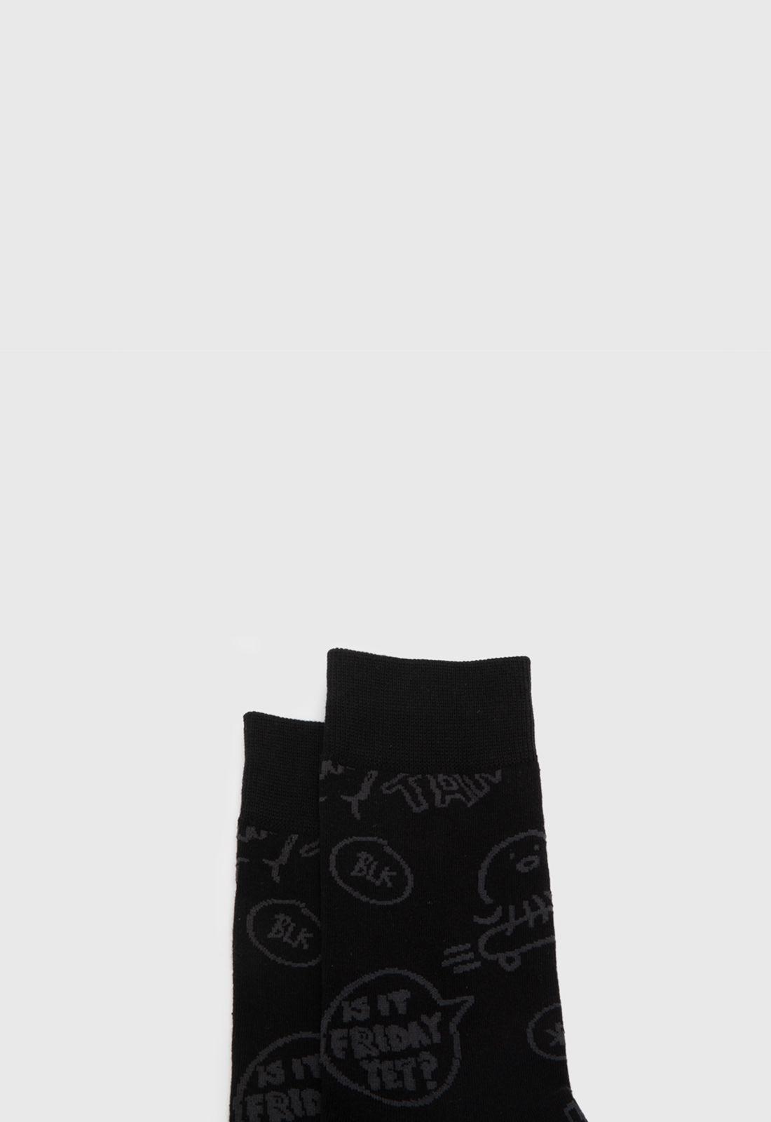 Calcetin Largo Blk Negro Black Bubba-1