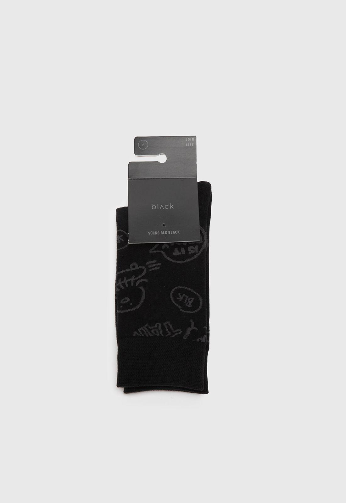 Calcetin Largo Blk Negro Black Bubba-2