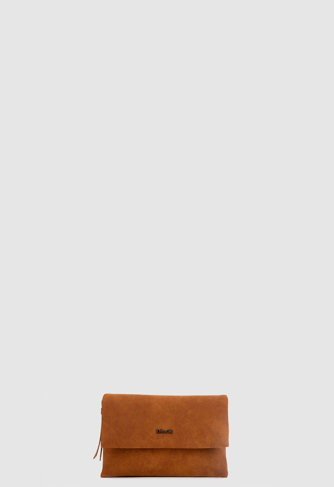 Cartera Suede Camel Mini Black Bubba-3