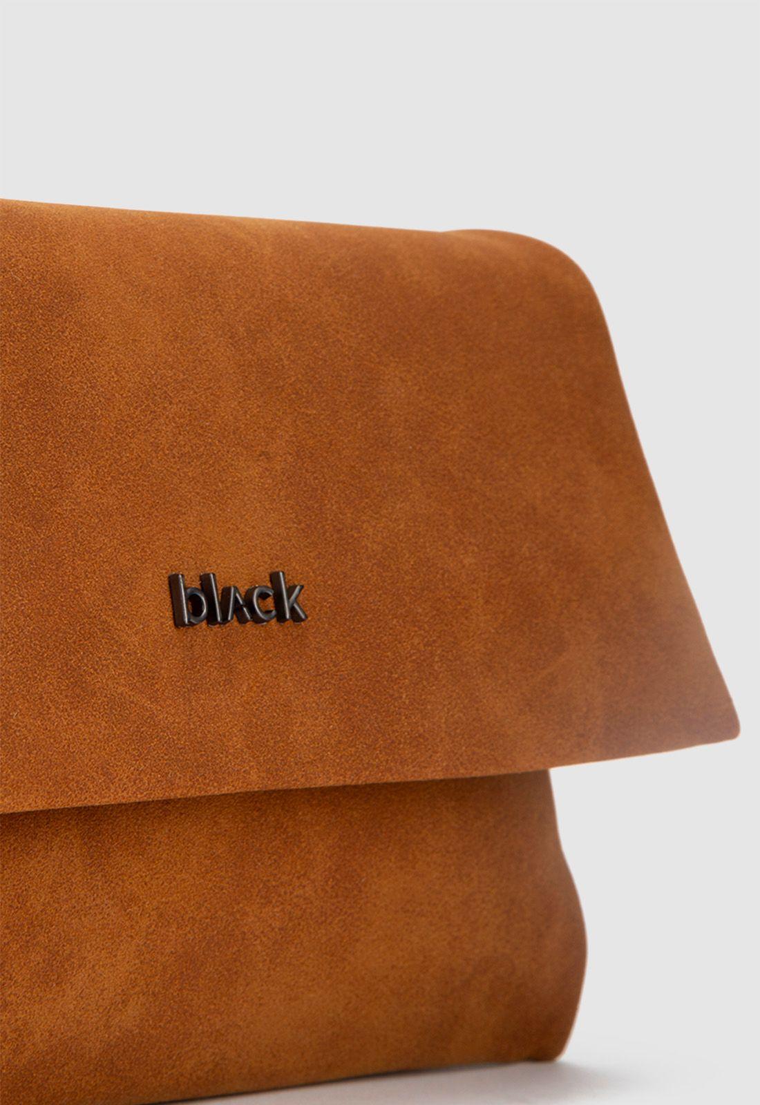 Cartera Suede Camel Mini Black Bubba-4