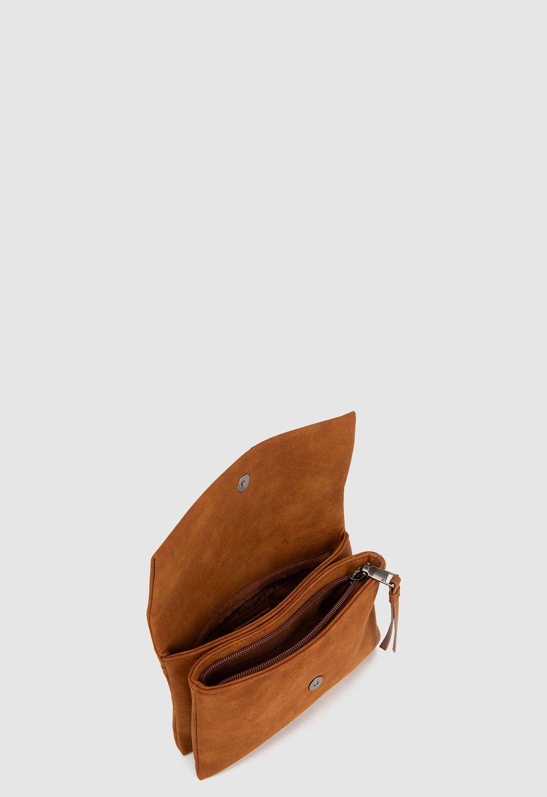 Cartera Suede Camel Mini Black Bubba-5