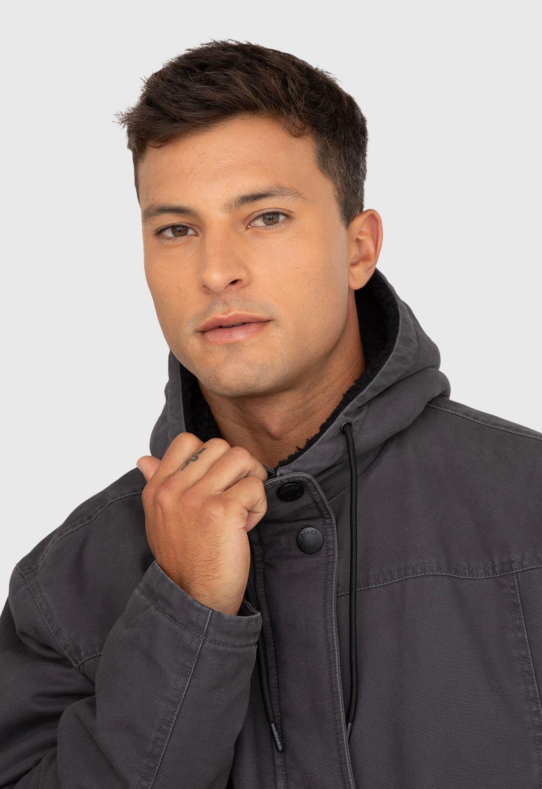 Chaqueta Canvas Gris Black Bubba-2