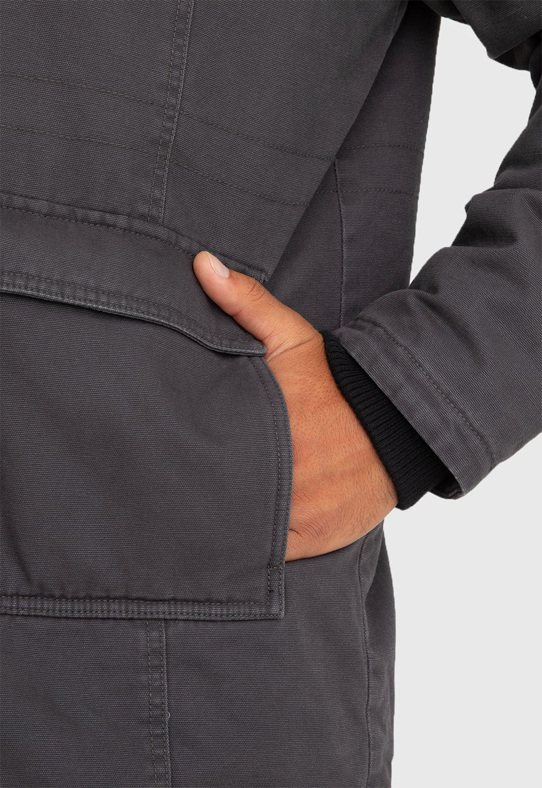 Chaqueta Canvas Gris Black Bubba-3