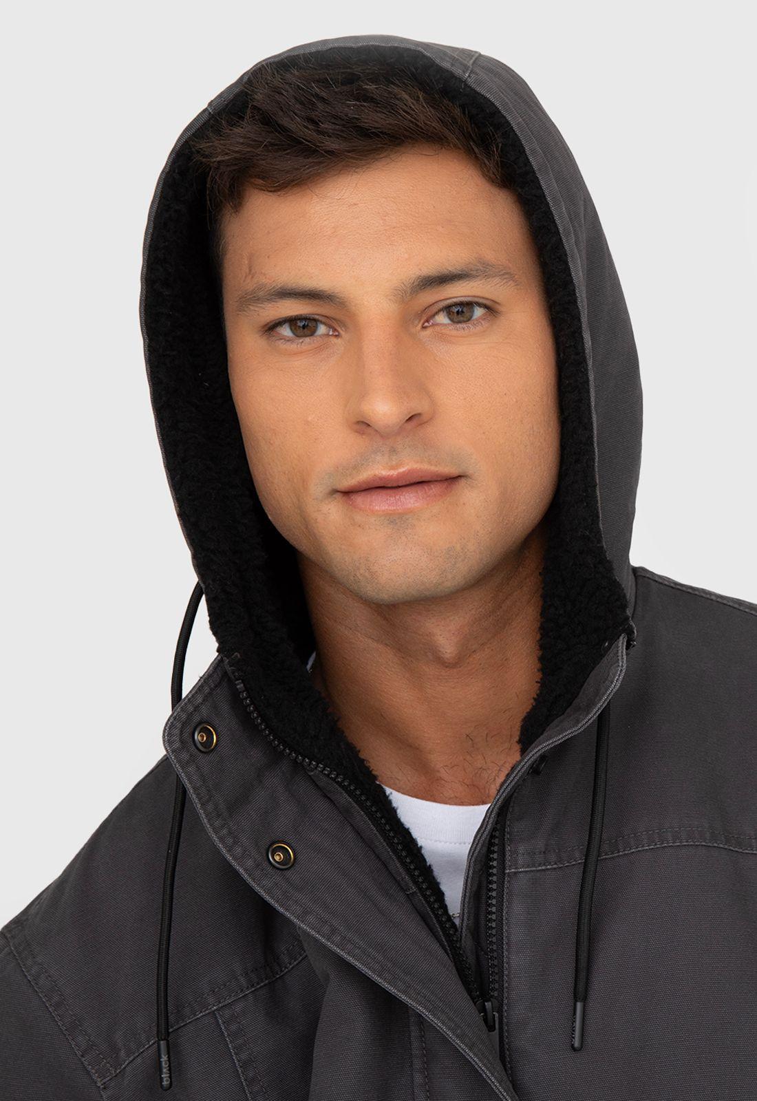 Chaqueta Canvas Gris Black Bubba-5