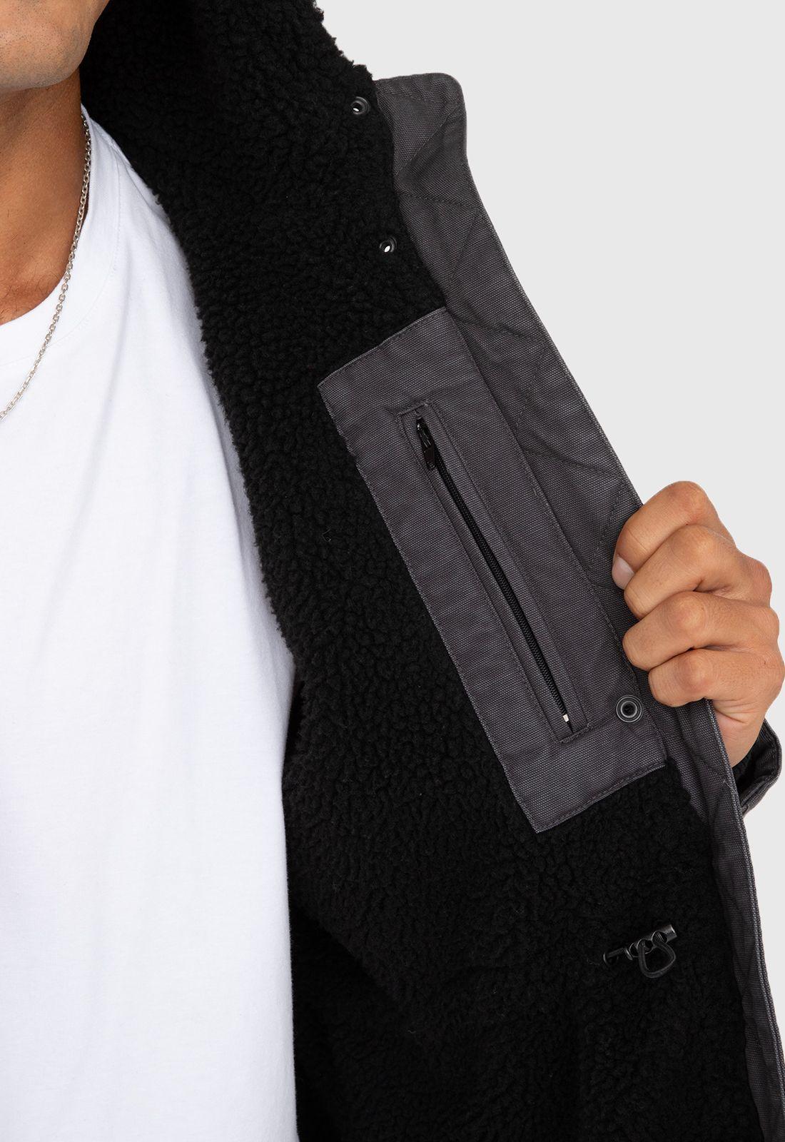 Chaqueta Canvas Gris Black Bubba-6