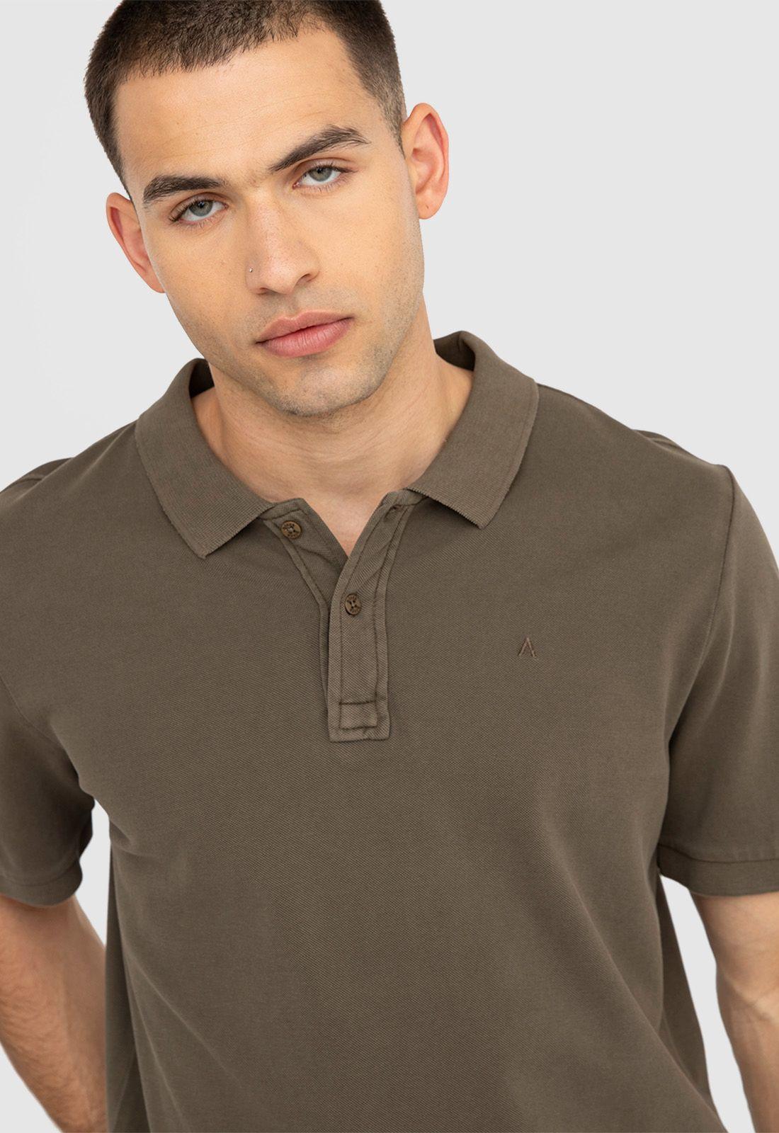 Polera Polo Pique Cafe Oscuro Black Bubba-2