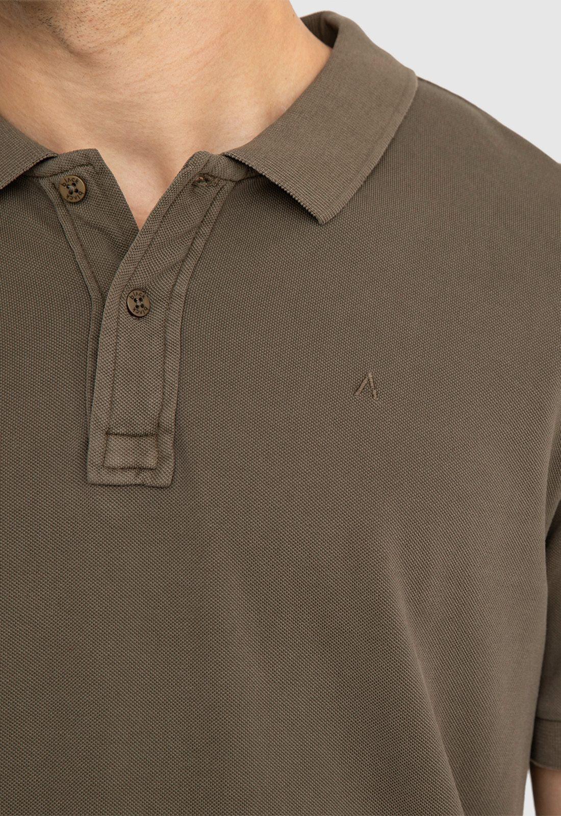 Polera Polo Pique Cafe Oscuro Black Bubba-3