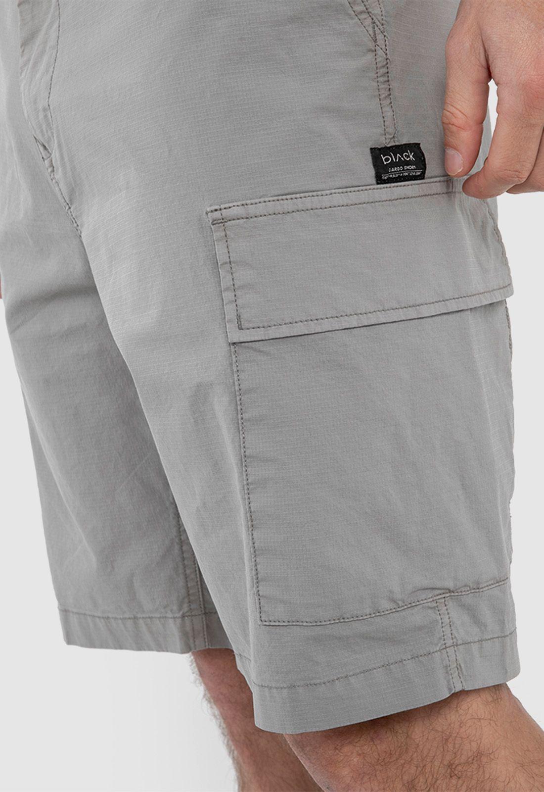 Short Cargo Ripstop Gris Black Bubba-3