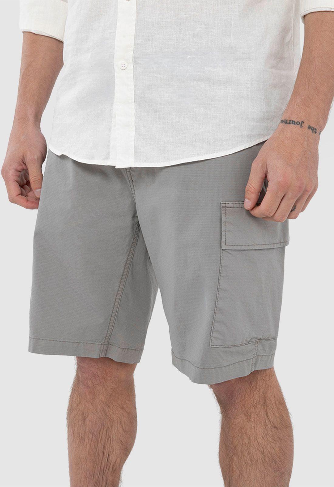 Short Cargo Ripstop Gris Black Bubba-6