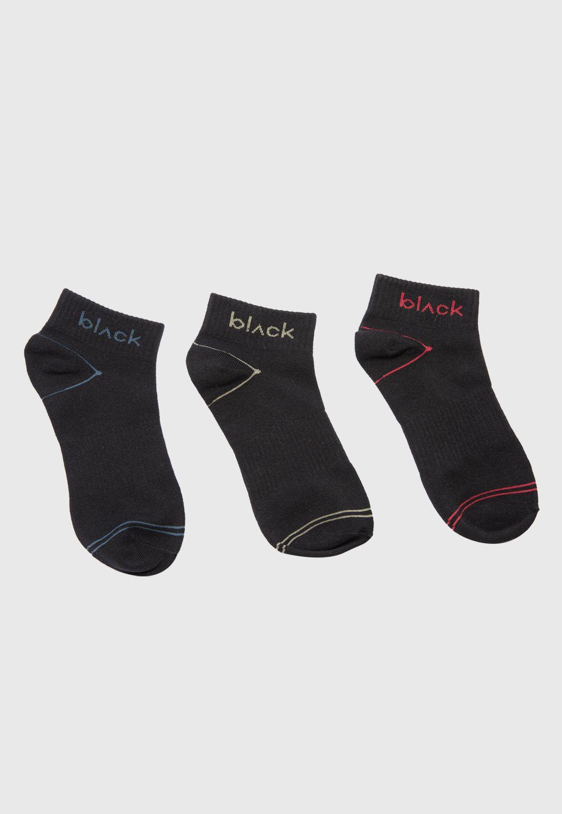 Short Socks Line Stretch Blue Black Bubba-3