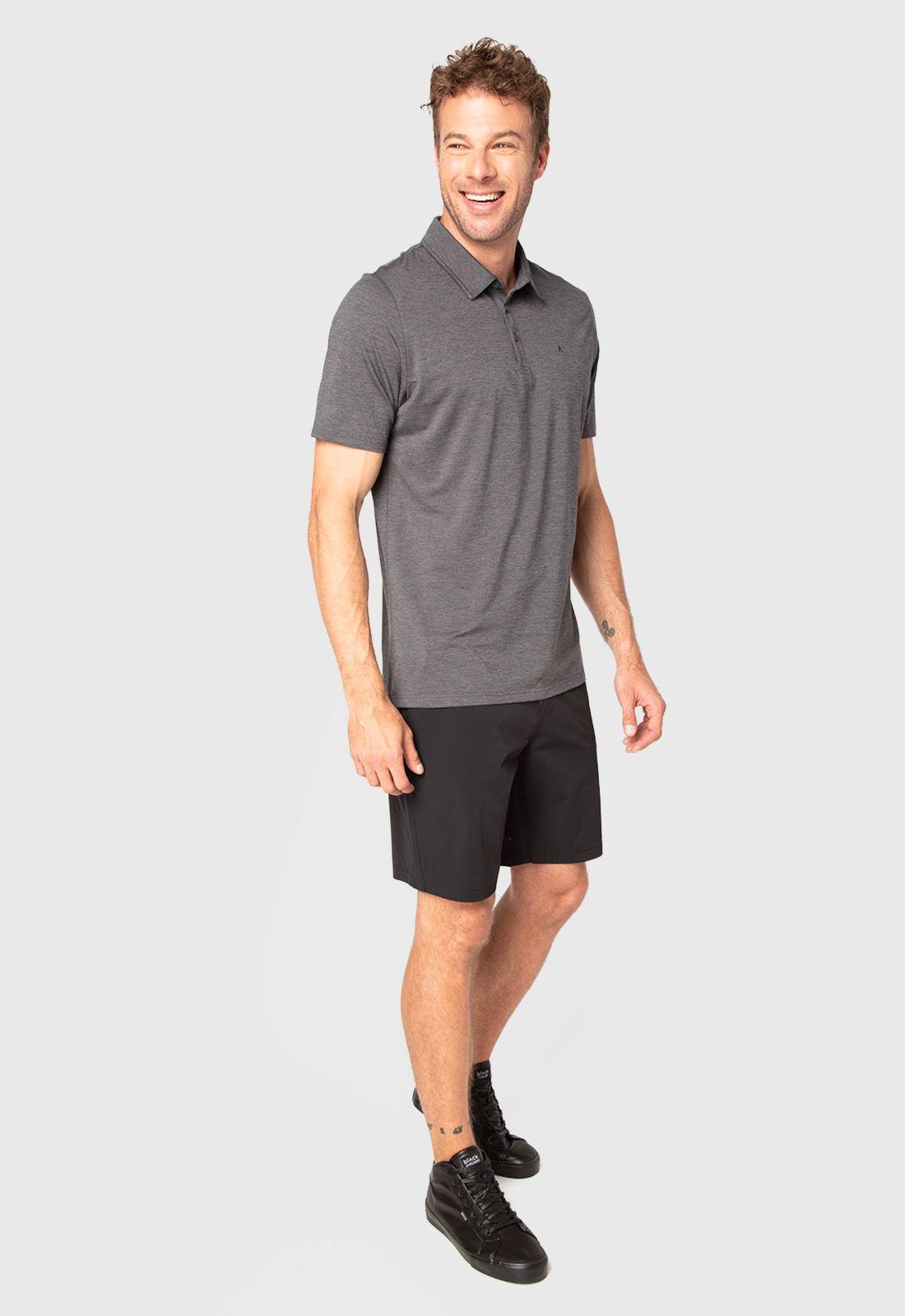 Polera Tech Golf Dark Grey Black Bubba-2