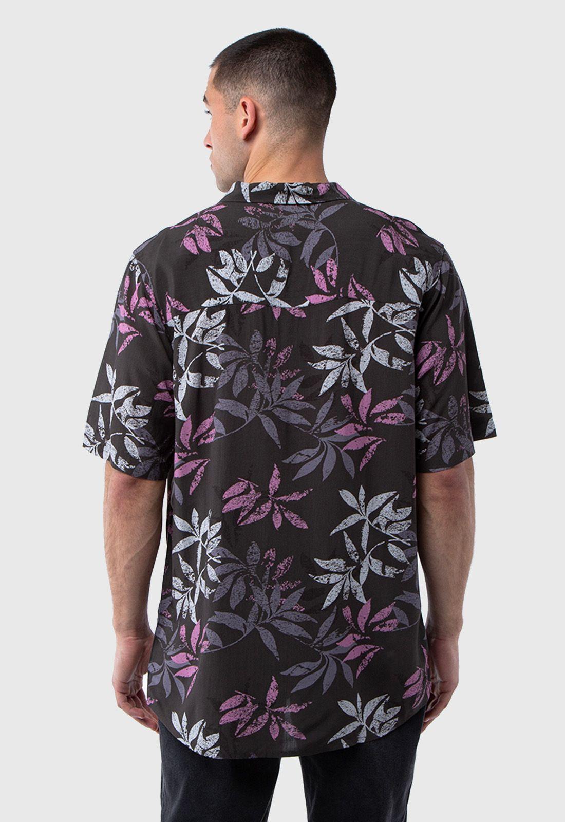Camisa Viscosa Summer Print Black Bubba-2