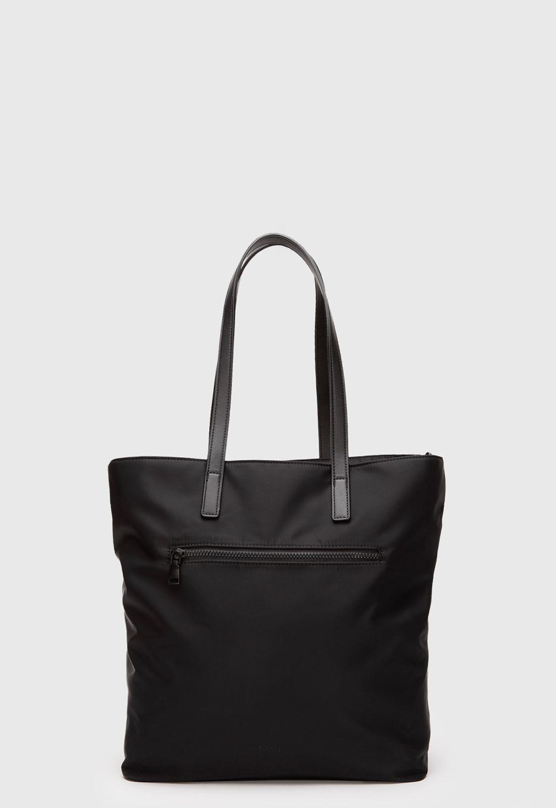Bolso Tote Boston Black Black Bubba-4