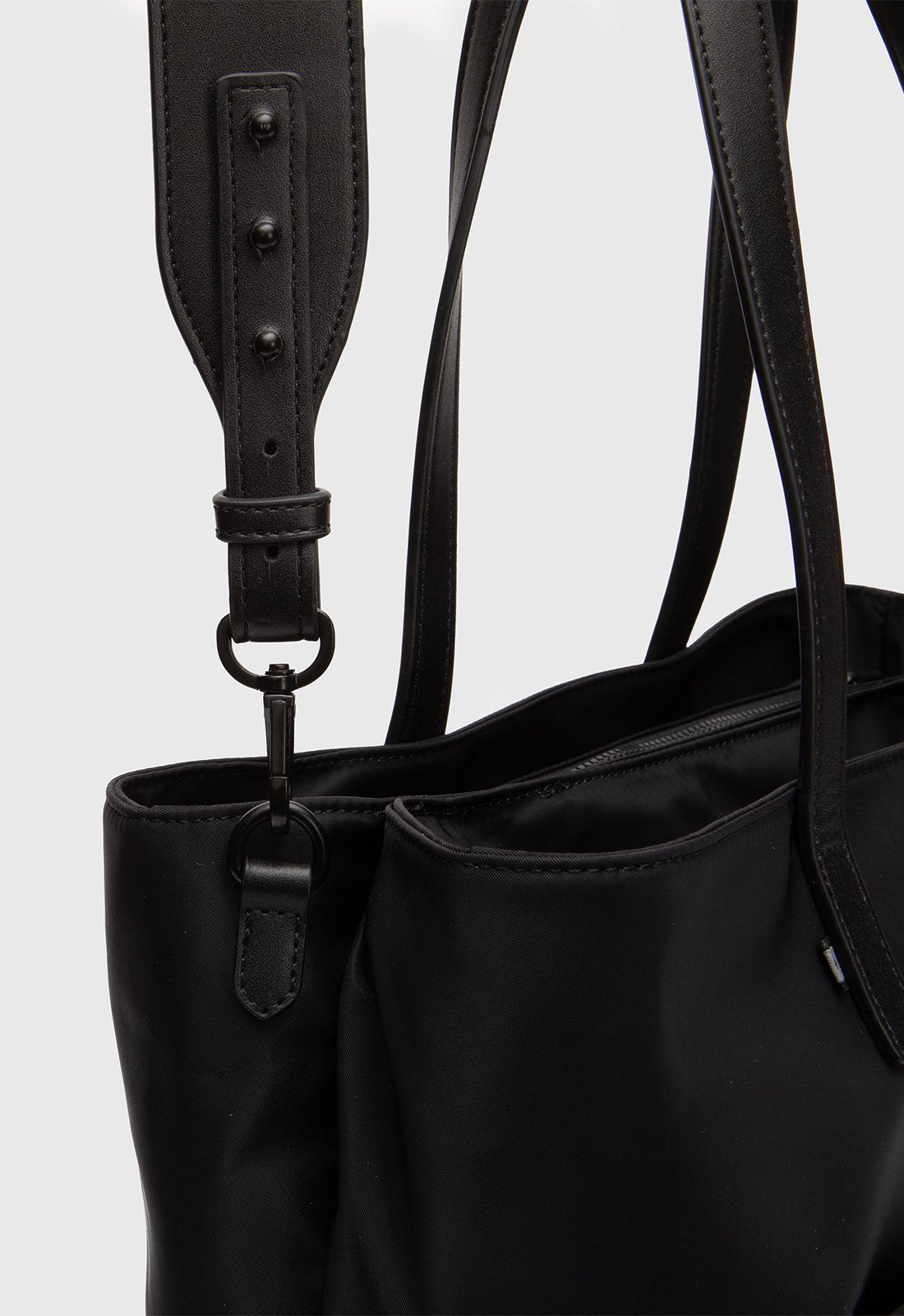 Bolso Tote Boston Black Black Bubba-6