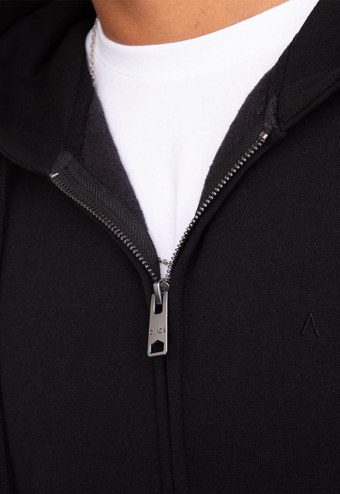 Poleron Zipper Black Black Bubba-4